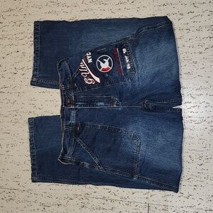 G-Unit Big Logo Baggy Straight Leg Blue Jeans Vintage Y2K
